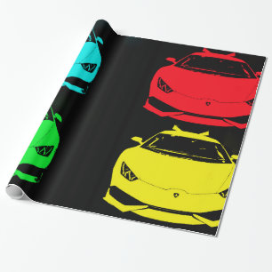 ~L ambo Pop Art Wrapping Paper~ KUSTOMIZE IT! Geschenkpapier