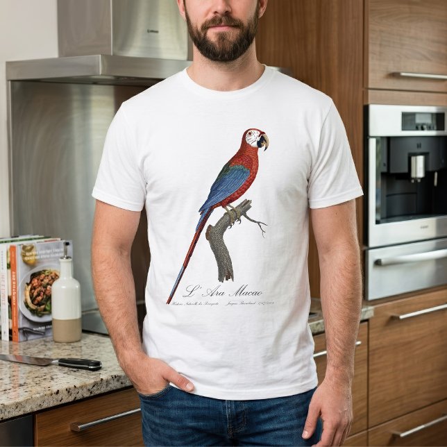 L' Ara Macao / Rot und Grün T-Shirt (Red-and-green Macaw, Ara chloropterus. Men Basic White T-Shirt)