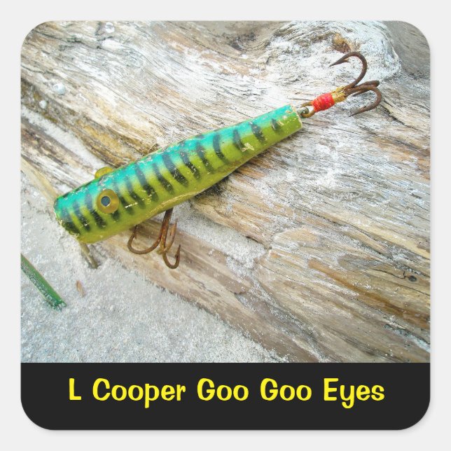 L Cooper Goo Goo Eyes Antikes Angelrevier Quadratischer Aufkleber (Vorderseite)