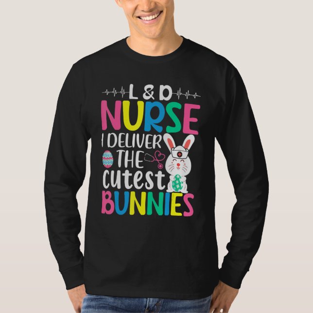 L&d Nurse I liefert den Niedlichen Bunnies Osterta T-Shirt (Vorderseite)