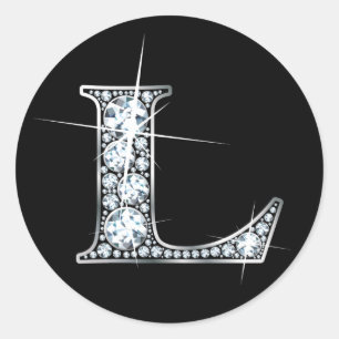 "L" Diamant Bling Sticker