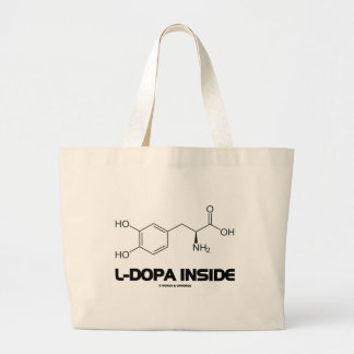 L-Dopa Innere (Levodopa chemisches Molekül) Jumbo Stoffbeutel