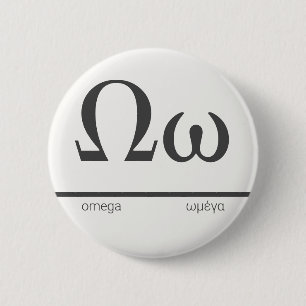 l) Early ρεερερερερετερος μαα - Griechischer Brief Button