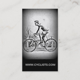 L einfarbiges Radfahrer-Radfahren weitergehen Visitenkarte