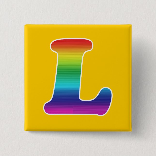 L für lesbischen Stolz Button (Vorderseite)