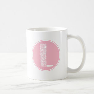 L Initial floral Monogramm Kaffeetasse