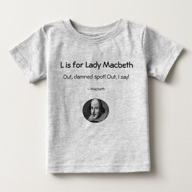 L is for Lady Macbeth ・ A Little Shakespeare Shirt (Vorderseite)
