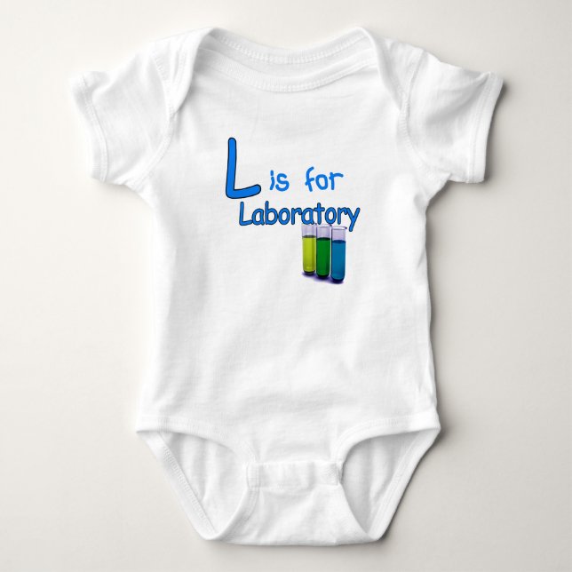 L ist für Labor Baby Strampler (Vorderseite)