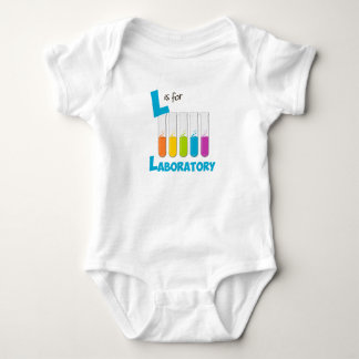 L ist für Laborwissenschaft u. Chemie-Entwurf Baby Strampler