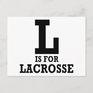 L ist für Lacrosse Postkarte