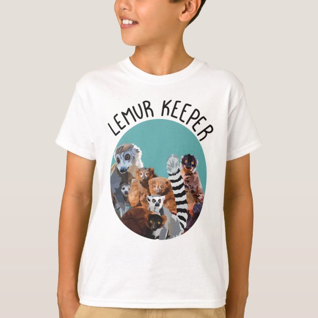 L ist für Lemur Keeper T-Shirt (Vorderseite)