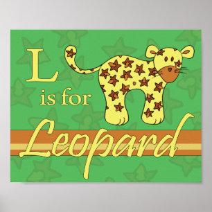 L ist für Leopard (Junge) Poster