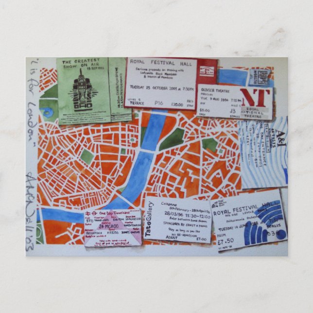 L ist für London Postcard Postkarte (Vorderseite)