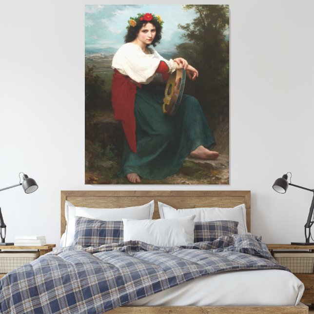  L’Italienne au Tambour de Basque (1872) Leinwanddruck (Insitu (Schlafzimmer))