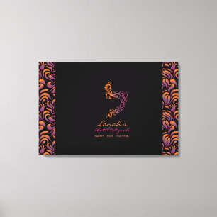 L Lamed Hebrew Letter Bat Mitzvah Sign-In Board Leinwanddruck