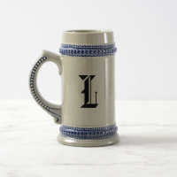 L Letter Printed Stein Tasse: Personalisiert Charm