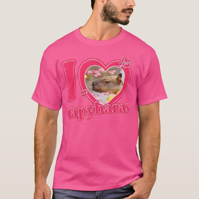 L Liebe Capybara T-Shirt (Vorderseite)