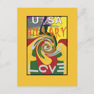 l Liebe Hillary USA Präsident Stronger Together re Postkarte