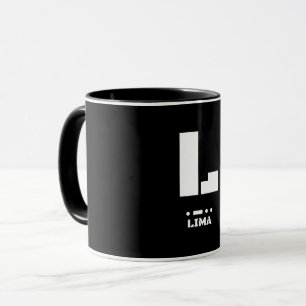 L(Lima) NATO Phonetic Alphabet & Morse Code Tasse