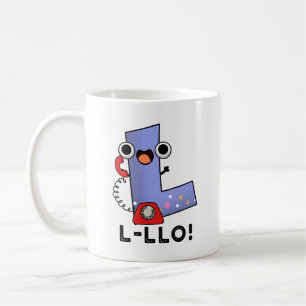 L-llo Funny Letter L Pun Kaffeetasse