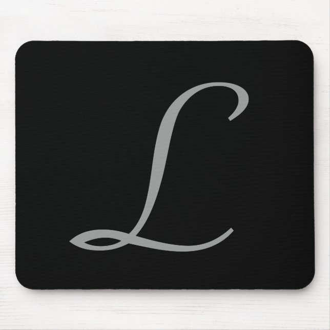 L: Monogram L Elegant Mousepad - Initialbrief (Vorne)