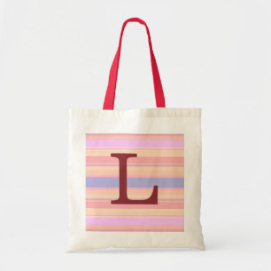 L: Monogram L Summer Stripes Fute Tote Bag Tragetasche