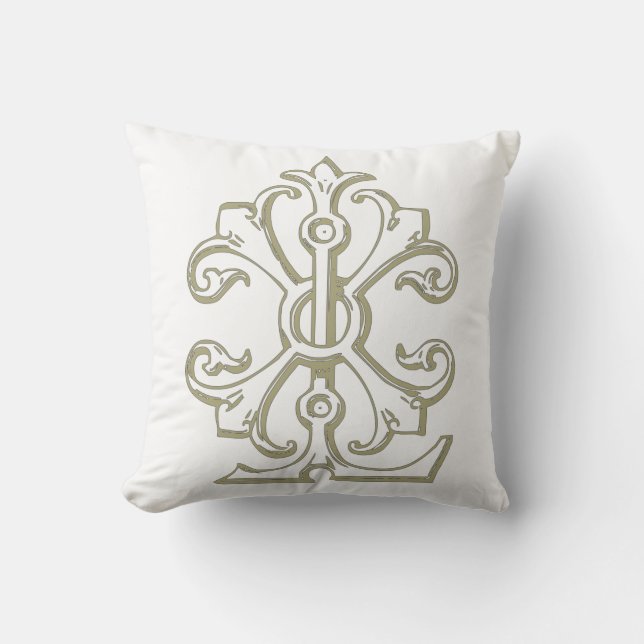 L Monogramm-Kissen Kissen (Vorderseite)