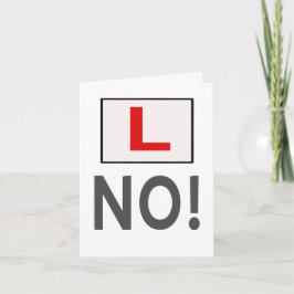 L Nein! Fahrprüfung bestanden Karte