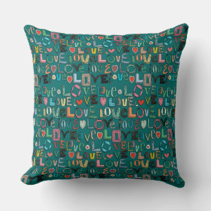 l o v e LIEBE AQUAMARIN Kissen