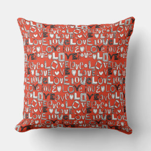 l o v e LIEBE rot Kissen