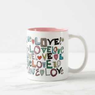 l o v e LIEBE Zweifarbige Tasse