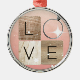 L-o-v-e Tiles Ornament Aus Metall