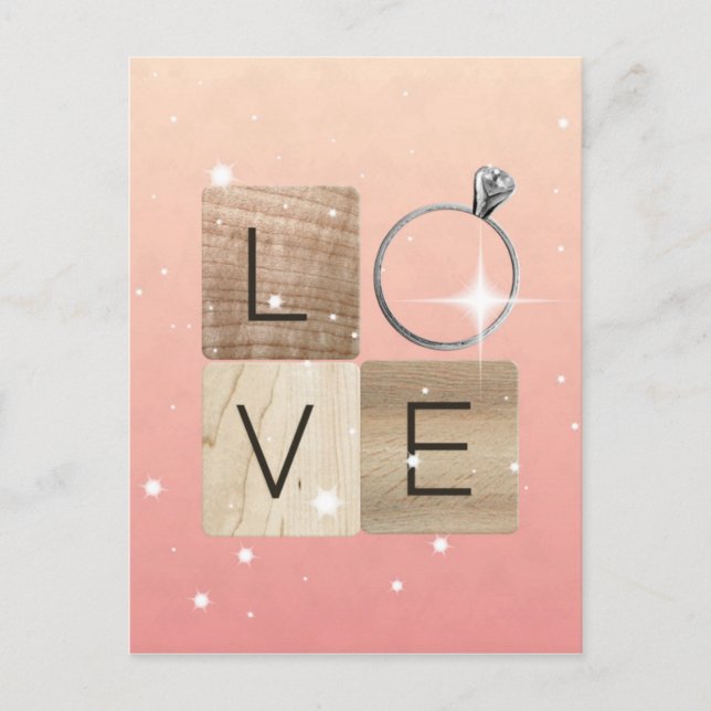 L-o-v-e Tiles Postkarte (Vorderseite)