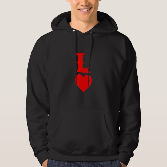 L Of Hearts Love Couples Valentines Day Gifts for  Hoodie (Vorderseite)