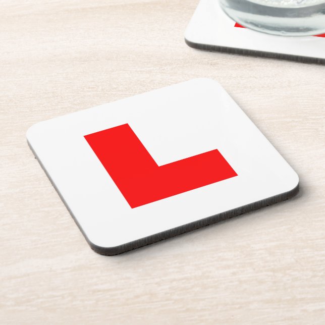 L-Plate Learner Driver / Bachelorette Hen Night Getränkeuntersetzer (Linke Seite)