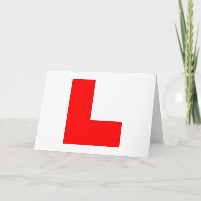 L-Plate Learner Driver / Bachelorette Hen Night Karte (Vorderseite)