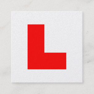L-Plate Learner Driver / Bachelorette Hen Night Quadratische Visitenkarte
