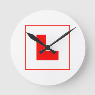 L-Plate Learner Driver / Bachelorette Hen Night Runde Wanduhr
