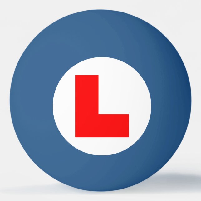 L-Plate Learner Driver / Bachelorette Hen Night Tischtennisball (Vorderseite)