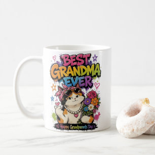 L&S Beste Oma überhaupt Katze Glückliche Großelter Kaffeetasse