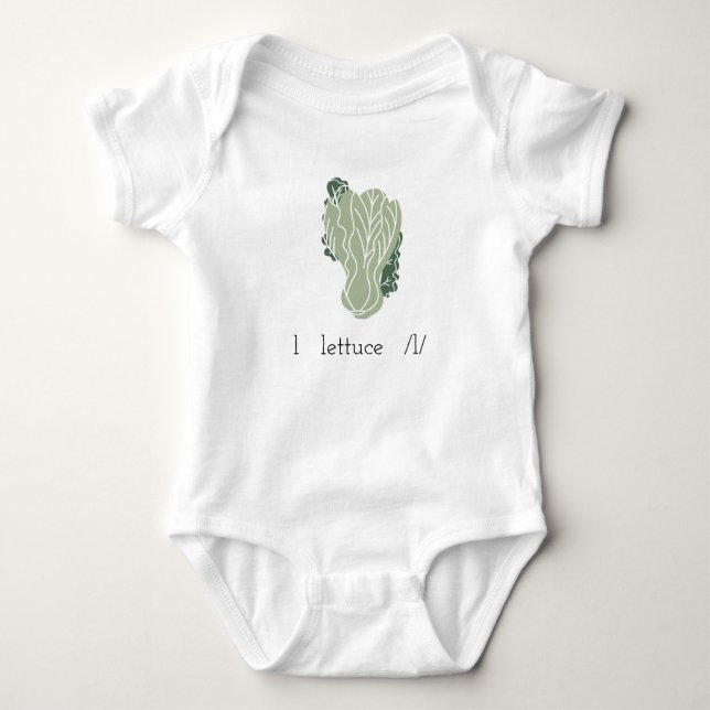 l Salat /l/ Baby-Bodysuit Baby Strampler (Vorderseite)