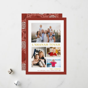 L' Shanah Tovah Rosch Haschana Foto-Collage  Feiertagskarte