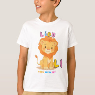 „L steht für Löwe“ Alphabet-T-Shirt – Wachse jeden T-Shirt