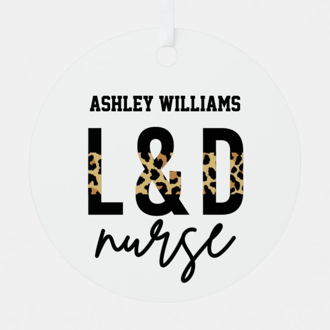 L und D Arbeitskräfte Lieferung Krankenschwester C Ornament Aus Metall (Vorderseite)