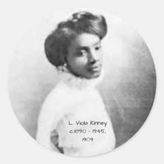 L. Viola Kinney 1909 Runder Aufkleber