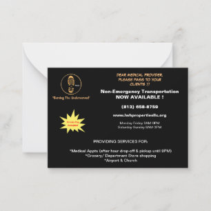 L.W.H. Properties, LLC mail Flyer für Provider Mitteilungskarte