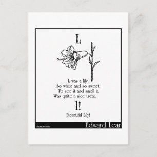L war eine Lilie Postkarte