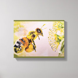 la abeja y la flor leinwanddruck