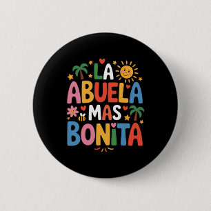 La Abuela Mas Bonita Grandma Spanisch Button