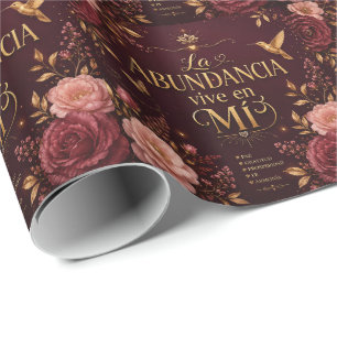 La Abundancia Vive en Mí Christliche Inspiration Geschenkpapier